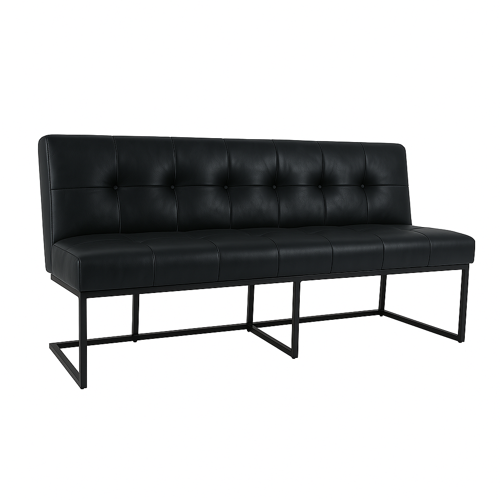 Bancheta piele  CABALLERO culoare NEGRU