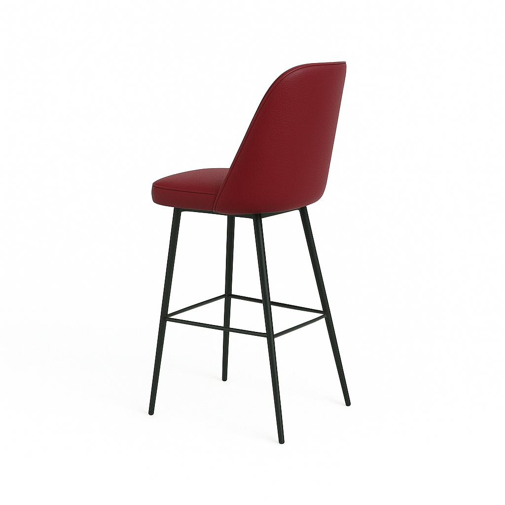 Scaun bar piele naturala VERDE | model FOX