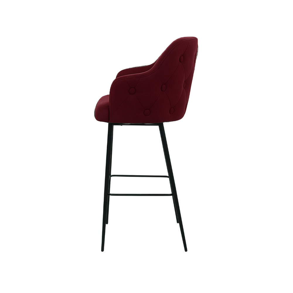 Scaun bar catifea ROZ | model TEONA