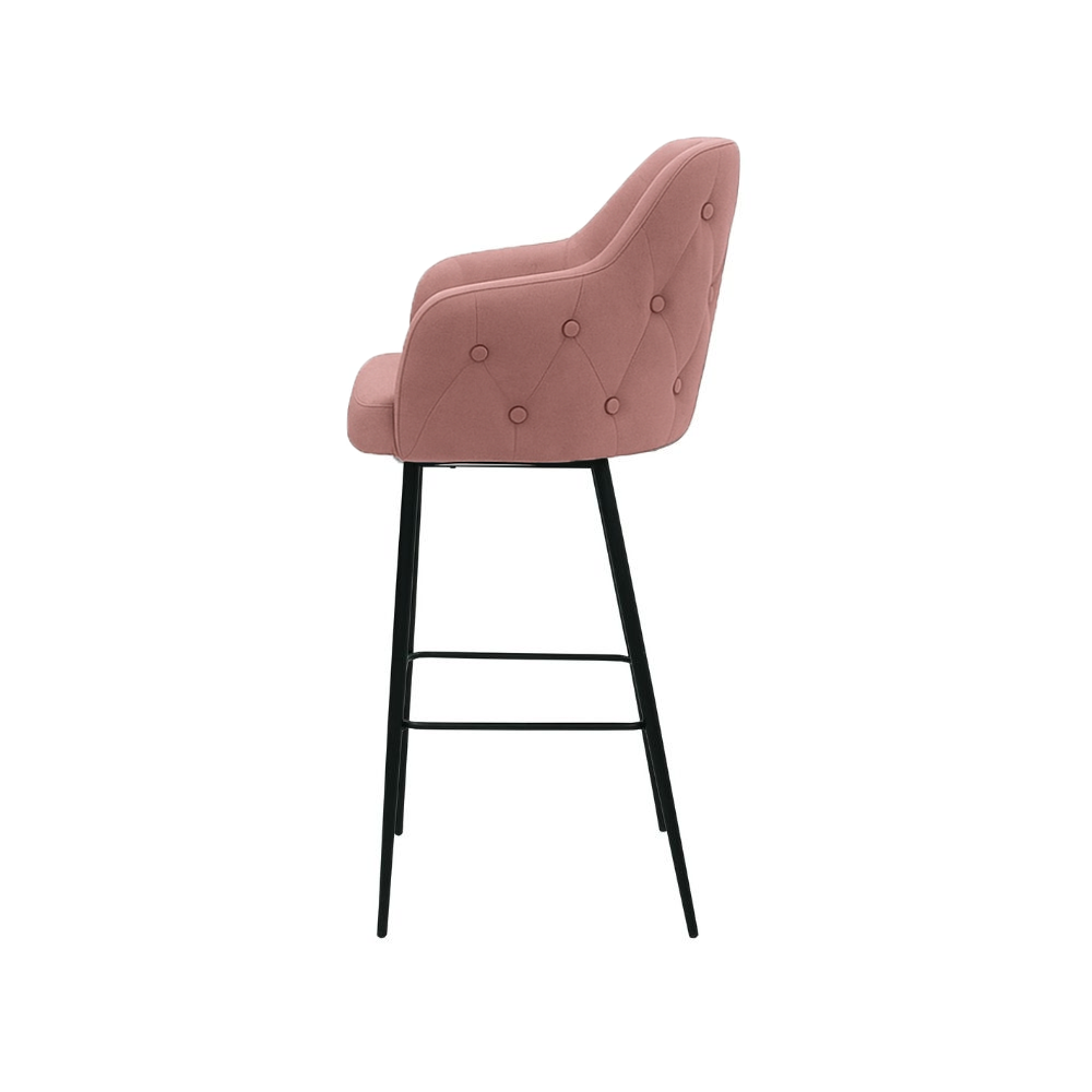Scaun bar catifea ROZ | model TEONA