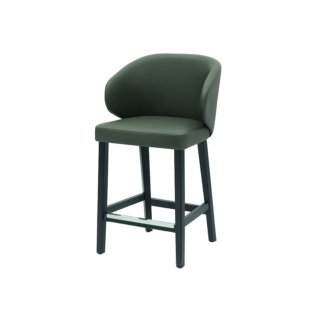 Scaun bar piele naturala GALBENA | model CAPRICE
