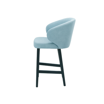 Scaun de bar catifea ROZ | model CAPRICE