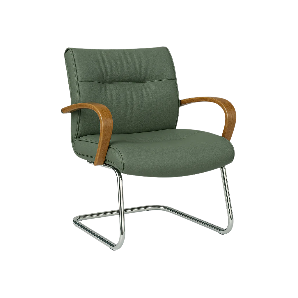 Scaun ergonomic piele VERDE | model BIG STAR V
