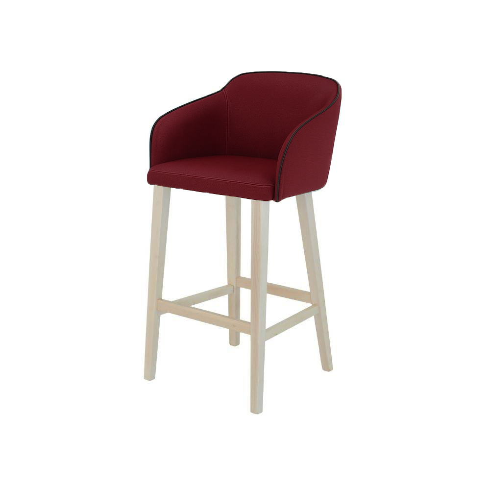 Scaun bar piele VERDE | model CROCO